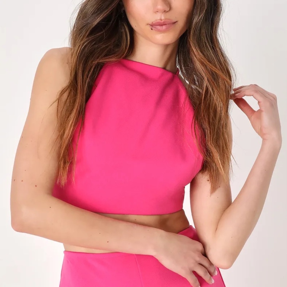 Lulu's Two Piece Jumpsuit, Pink, Size S - Picture 3 of 8